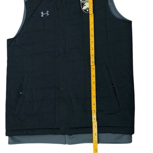 Under Armour ColdGear Army West Point Black Zip Up Logo Vest. Medium. - Picture 5 of 8